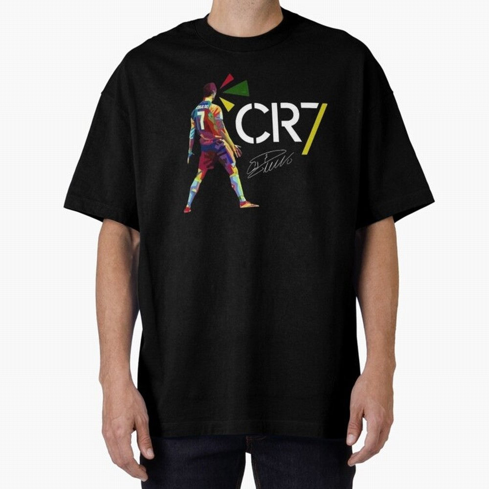 Cr7 Cristiano Ronaldo Signature Oversized T-Shirt Represent FIFA World Cup 2026 for Fans of Messi, Neymar and Mbappe and England and Germany, Bringing Tournament Hype, Historic Matchups, Family Viewing Parties and Global Sports Pride; Perfect for