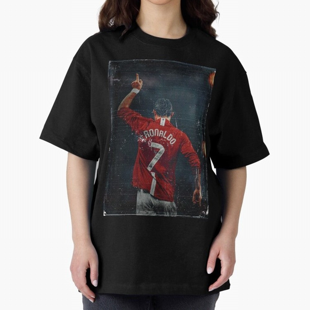 Cristiano Ronaldo Vintage Oversized T-Shirt Make Every Match About FIFA World Cup 2026 for Fans of Messi, CR7 and Mbappe and Argentina and Brazil, Bringing Vintage Soccer Flavor, Modern Football Stars, National Flags and Final Night Emotion;