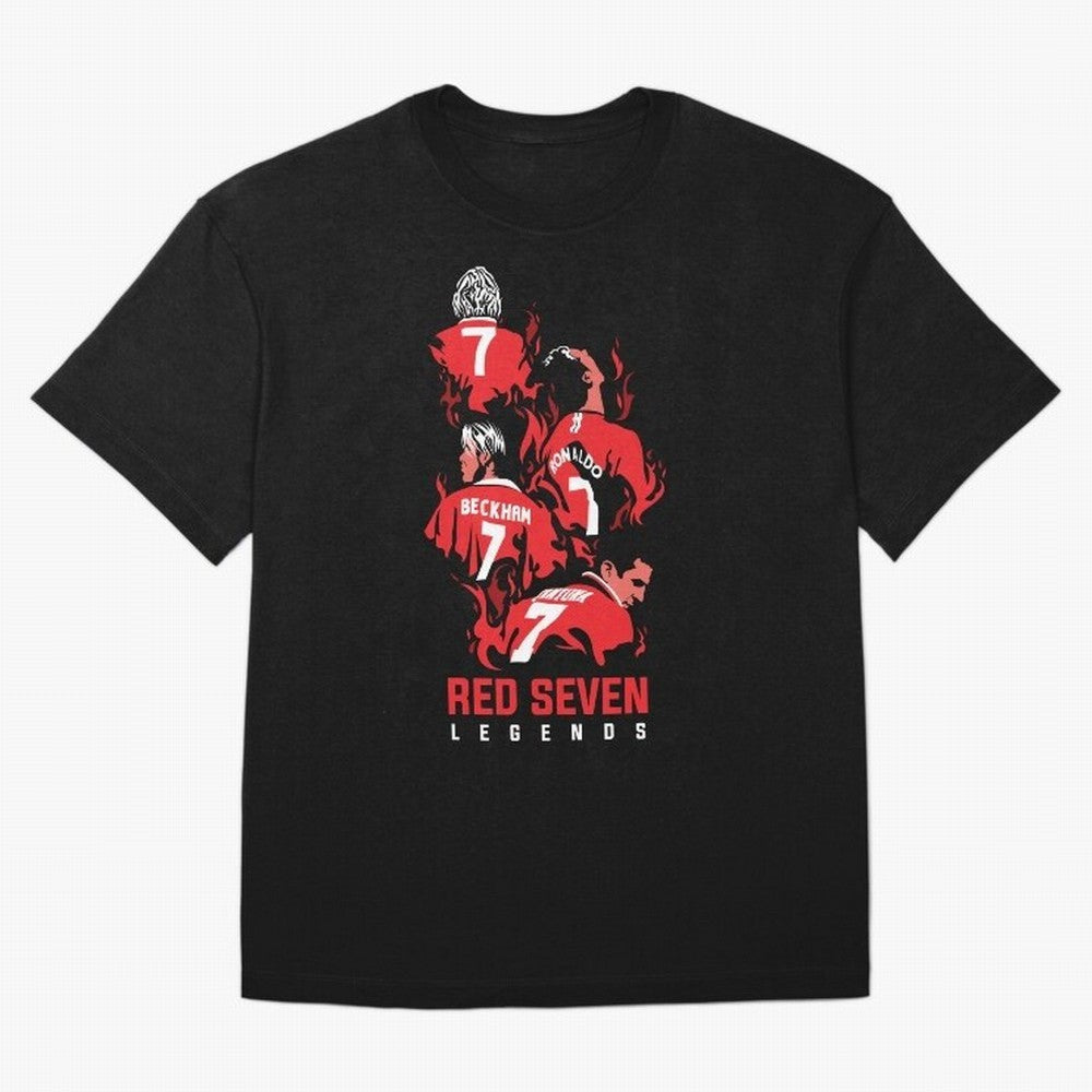 The Red Seven - Man Utd Oversized T-Shirt Stand Proud for FIFA World Cup 2026 Group Stage for Fans of Messi, CR7 and Mbappe and Argentina, France and Brazil, Bringing Stadium Memories, Football Loyalty, International Chants and Championship