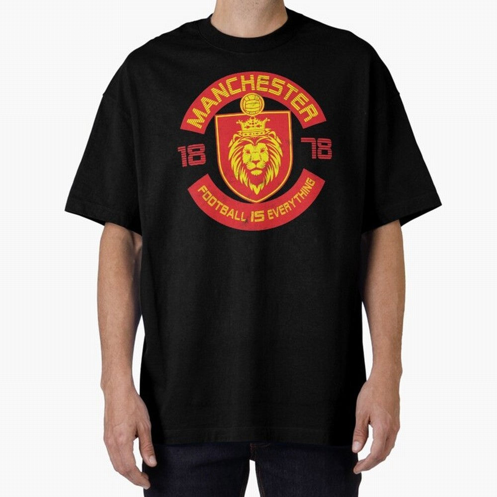 Football Is Everything - Manchester Squad Retro Oversized T-Shirt Upgrade FIFA World Cup 2026 USA Canada Mexico Capturing Cristiano Ronaldo, Haaland and CR7, Germany Energy, Classic Soccer Heritage, Championship Pressure, Fan Loyalty and