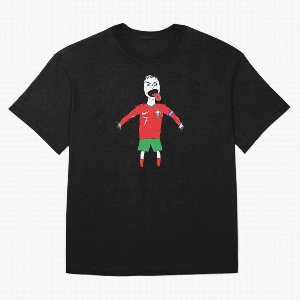 Badly Drawn Ronaldo Oversized T-Shirt Stand Out with Spirit from FIFA World Cup 2026 Group Stage Spirit, Celebrating Brazil, CR7, Championship Spirit, Famous Goals, Roaring Crowds and International Football Unity; Built for Supporters Chasing