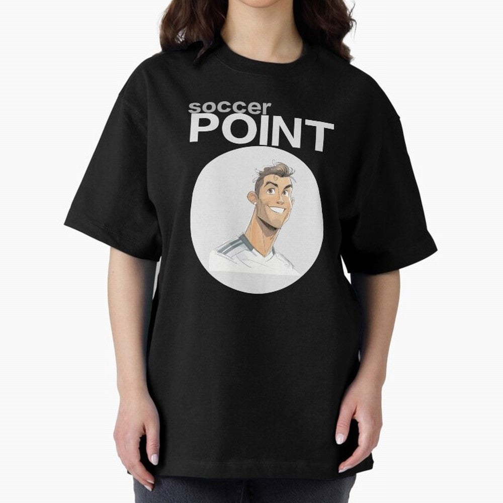 Cristiano Ronaldo POINT Oversized T-Shirt Follow the Road to the FIFA World Cup 2026 Group Stage Journey through Neymar Highlights, Brazil Pride, Sports Nostalgia, International Competition, Famous Players and Unforgettable Victories; Made for