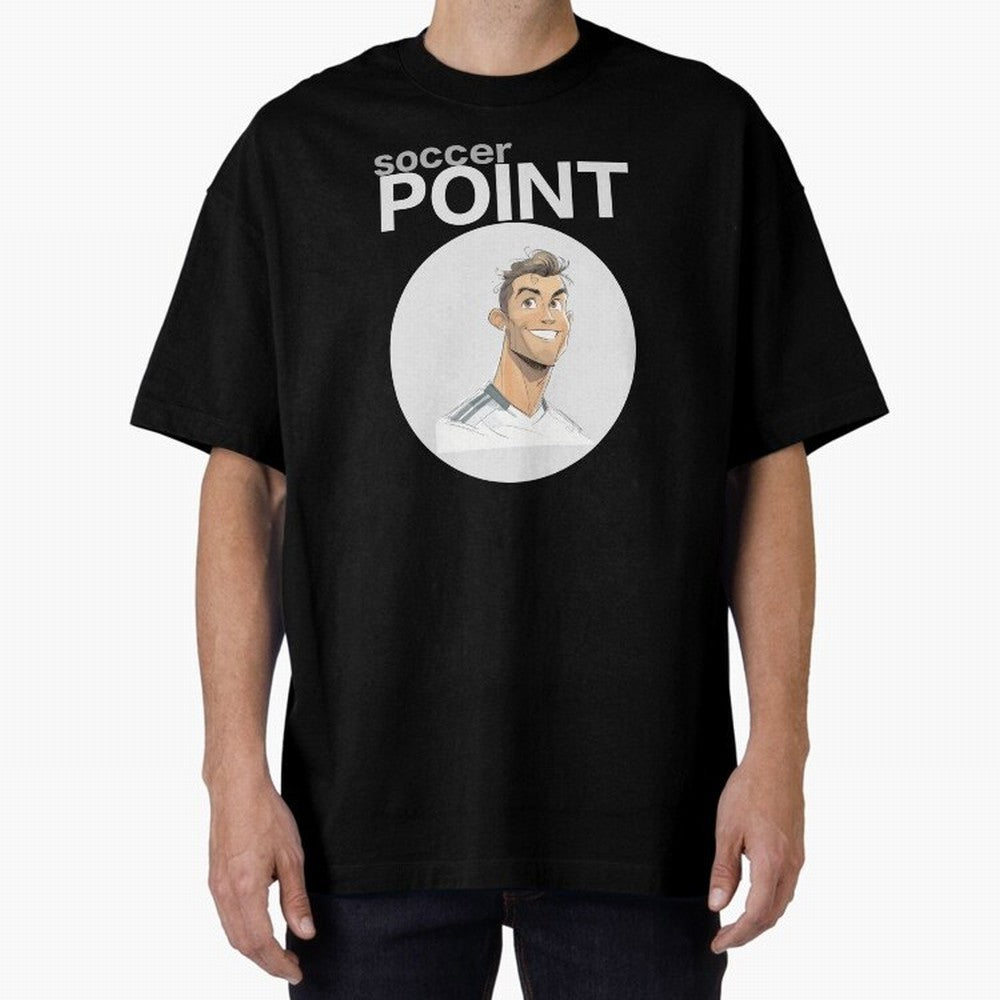 Cristiano Ronaldo POINT Oversized T-Shirt Follow the Road to the FIFA World Cup 2026 Group Stage Journey through Neymar Highlights, Brazil Pride, Sports Nostalgia, International Competition, Famous Players and Unforgettable Victories; Made for