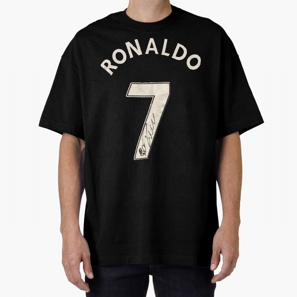 CR7 Uniform with signature Oversized T-Shirt Make Every Kick Count in FIFA World Cup 2026 Filled with Cristiano Ronaldo, Haaland and CR7, Brazil Energy, Fan Favorite Moments, National Team Passion, Big Match Drama and Soccer History; Ideal for Fans