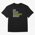 Eat sleep siuuu repeat Oversized T-Shirt Make Game Day About FIFA World Cup 2026 Group Stage for Fans of Neymar, Haaland and Cristiano Ronaldo and Argentina, France and Brazil, Bringing Stadium Memories, Football Loyalty, International Chants and