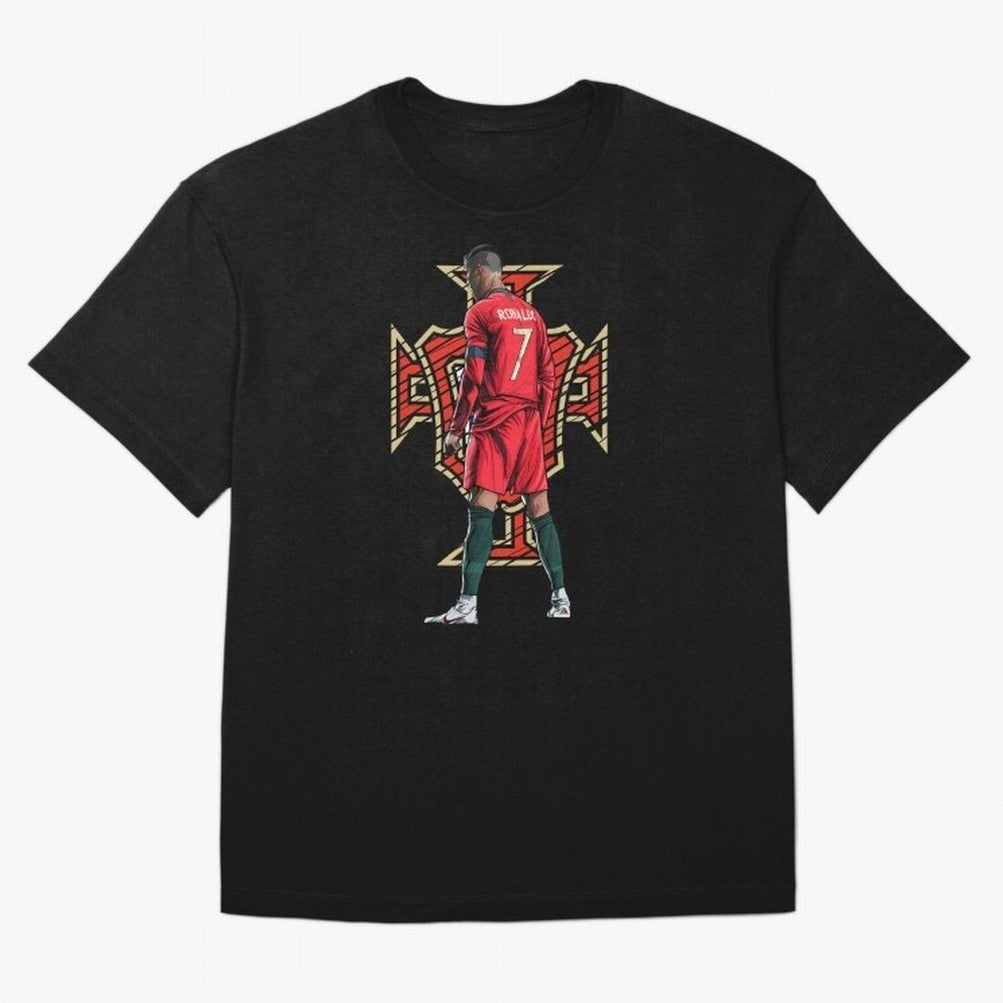 Cristiano Ronaldo Portugal Logo Oversized T-Shirt Make Every Match About Match Day Hype around FIFA World Cup 2026, CR7 and Messi, England and Germany, Match Day Excitement, Supporter Culture, Golden Goals and Global Football Passion; Great for