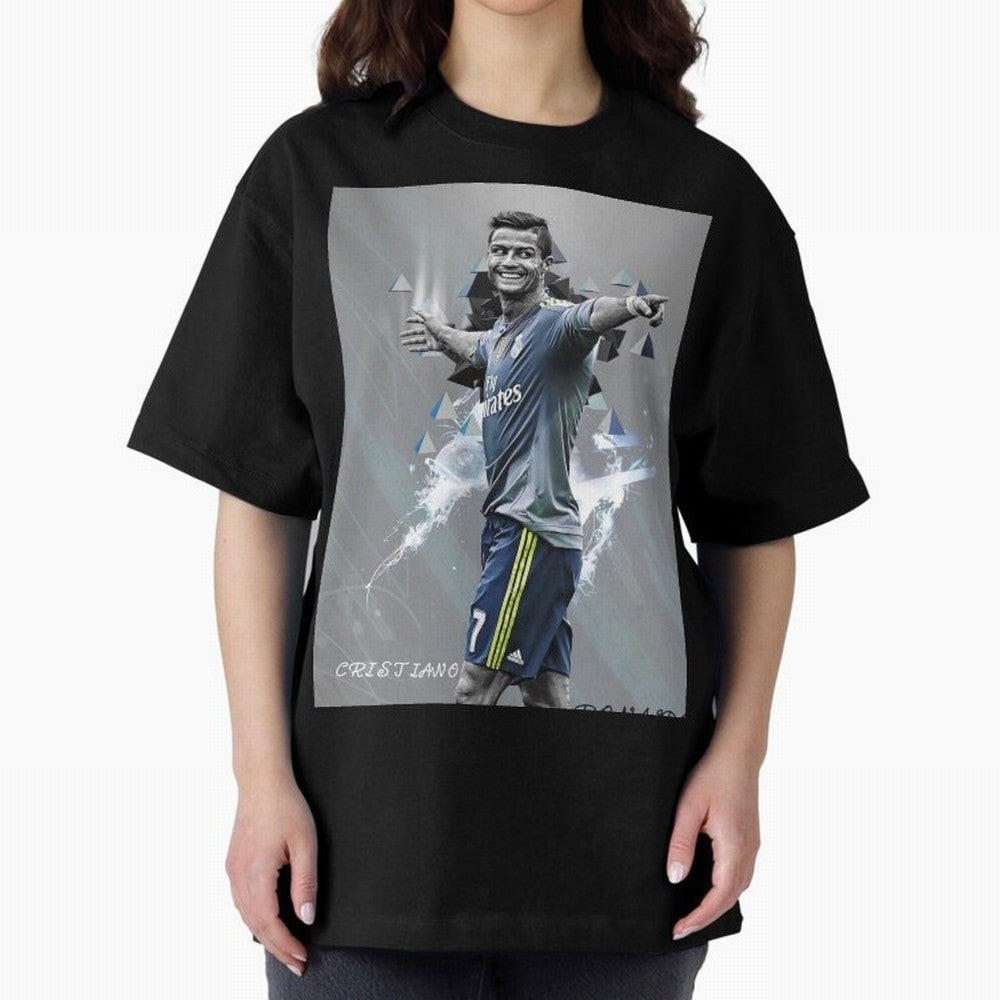 cristiano ronaldo Oversized T-Shirt Upgrade FIFA World Cup 2026 Spirit, Capturing France and Portugal, Messi, CR7 and Mbappe, Stadium Chants, National Pride, Trophy Dreams and Unforgettable Football Memories; Ideal for Football Dads, Football Moms,