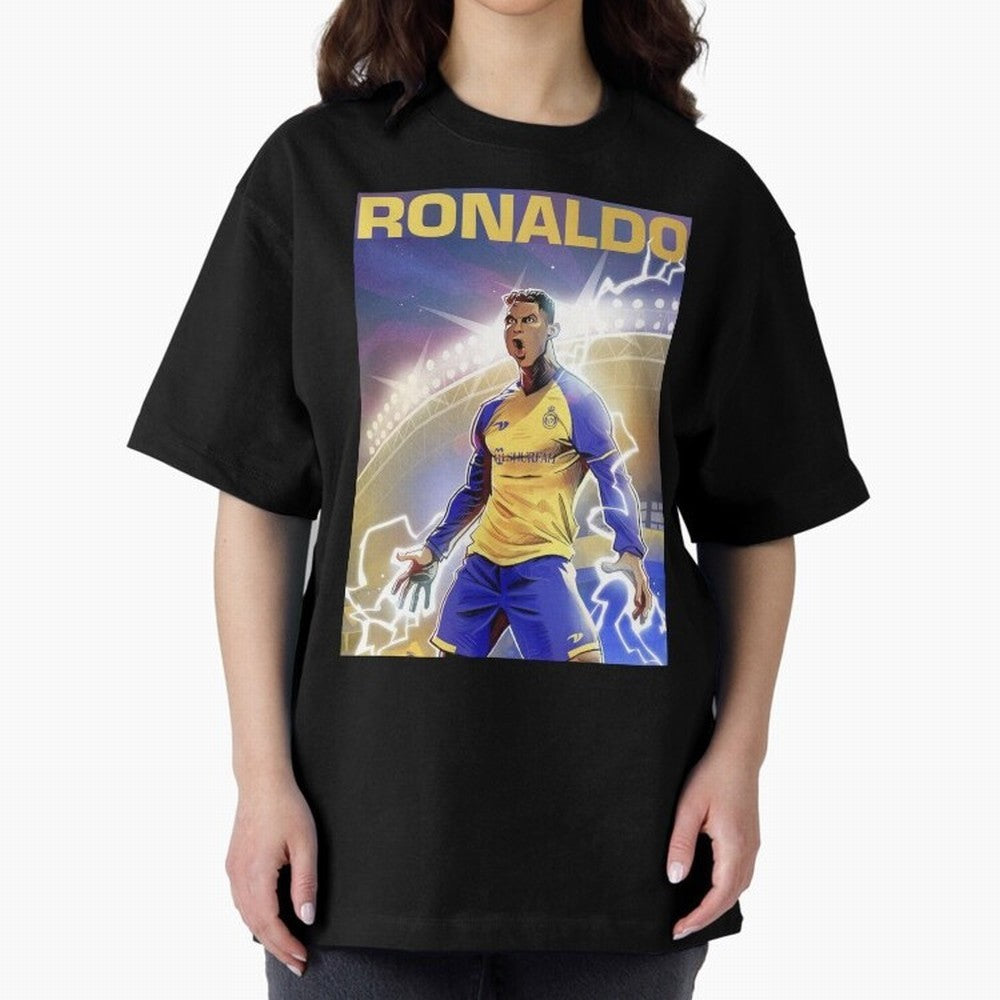 Ronaldo Al-Nassr Football Club - Oversized T-Shirt Show Match Day Excitement for Match Day Hype around FIFA World Cup 2026 Group Stage, Cristiano Ronaldo, Argentina and Brazil, Soccer Culture, Superstar Moments, National Team Dreams and Competitive