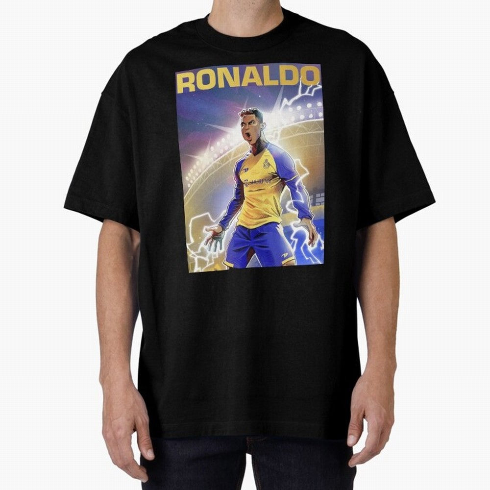 Ronaldo Al-Nassr Football Club - Oversized T-Shirt Show Match Day Excitement for Match Day Hype around FIFA World Cup 2026 Group Stage, Cristiano Ronaldo, Argentina and Brazil, Soccer Culture, Superstar Moments, National Team Dreams and Competitive