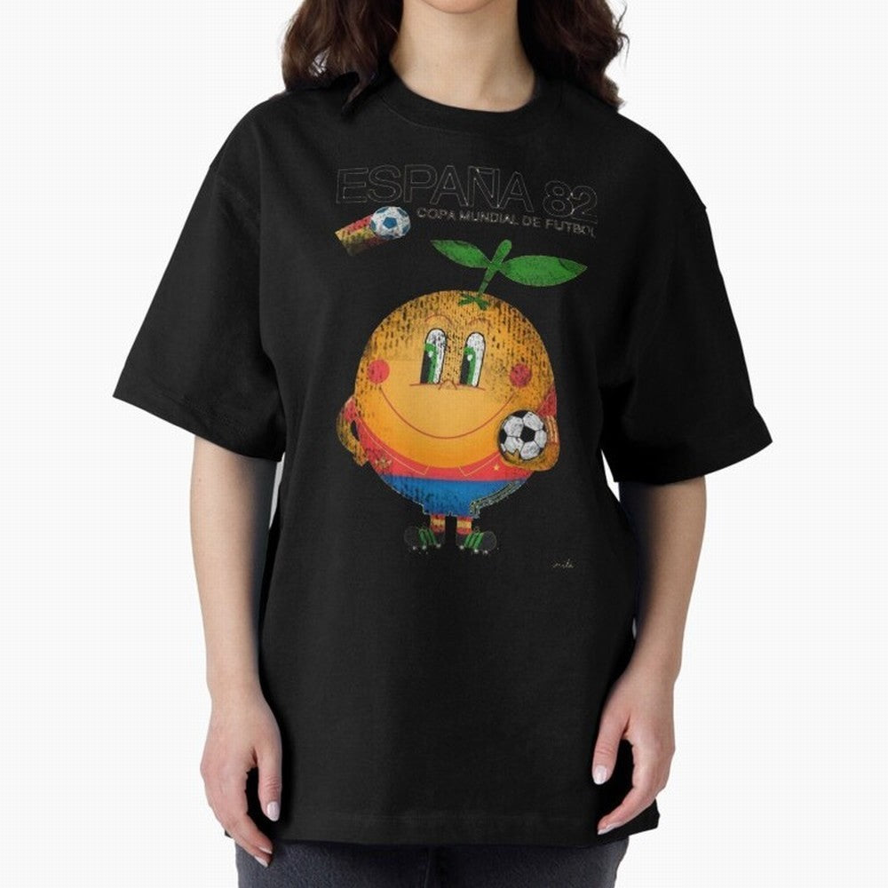 Espana 82 Oversized T-Shirt Support Match Day Hype around FIFA World Cup 2026 USA Canada Mexico, Messi, France and Portugal, Champion Mindset, Group Stage Buzz, Knockout Tension and Passionate Fan Culture; Ideal for Football Dads, Football Moms,