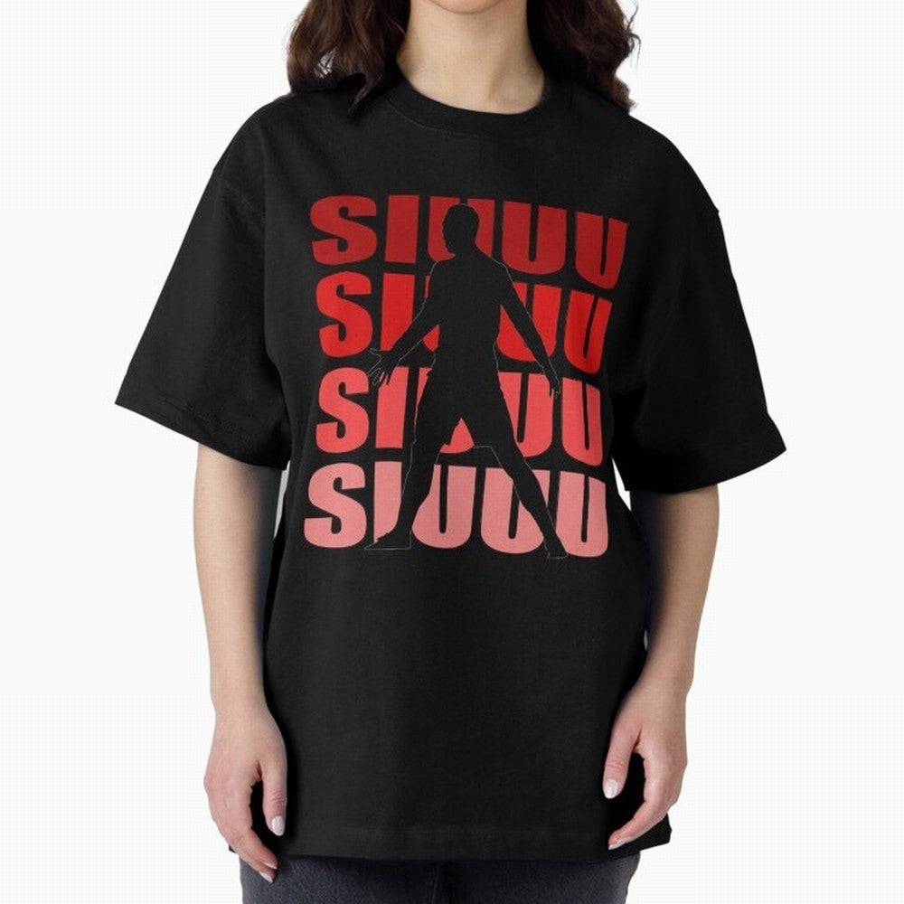 cristiano ronaldo siuuu Oversized T-Shirt Honor the Beautiful Game during Match Day Hype around FIFA World Cup 2026 USA Canada Mexico, Cristiano Ronaldo, Haaland and CR7, England and Germany, Football Festival Excitement, Trophy Ambitions, Country