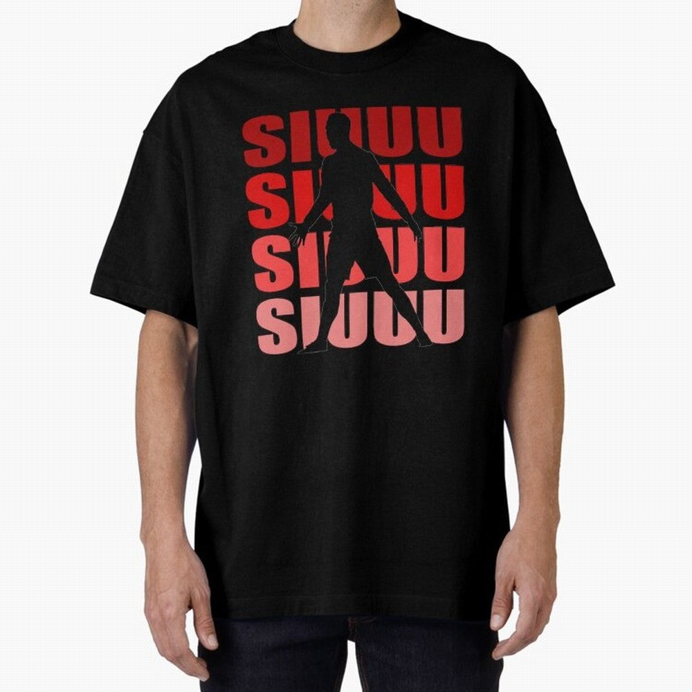 cristiano ronaldo siuuu Oversized T-Shirt Honor the Beautiful Game during Match Day Hype around FIFA World Cup 2026 USA Canada Mexico, Cristiano Ronaldo, Haaland and CR7, England and Germany, Football Festival Excitement, Trophy Ambitions, Country
