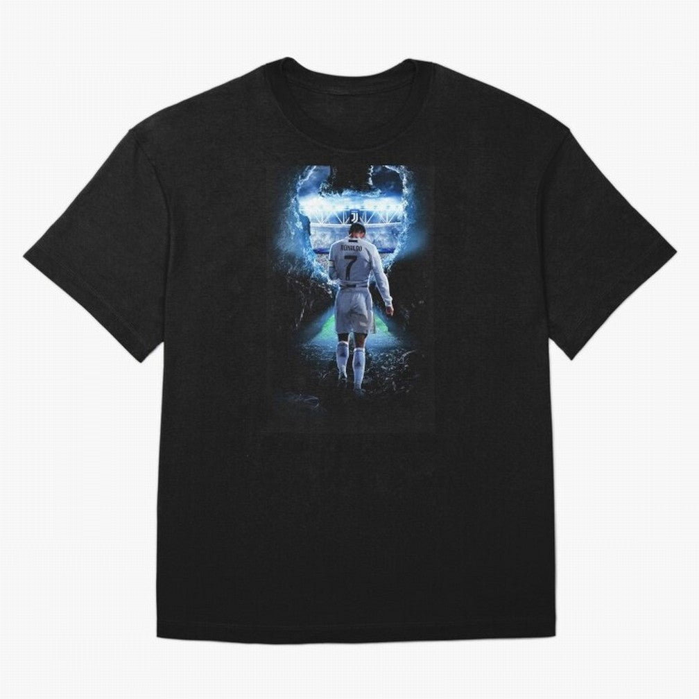 Football player Oversized T-Shirt Bring Legendary Rivalry Energy to FIFA World Cup 2026 for Fans of Messi and France and Portugal, Bringing Global Supporter Spirit, Legendary Goals, National Colors and Tournament Celebration; Ideal for Passionate