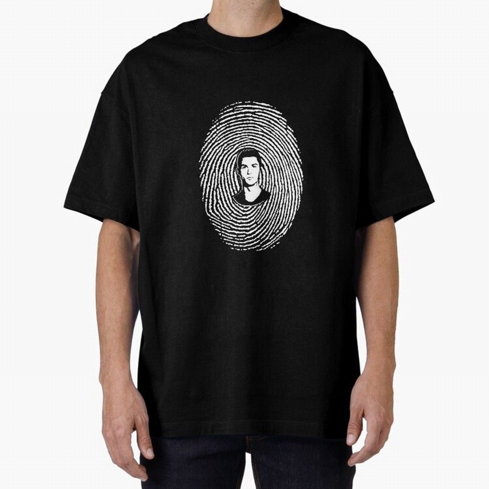 Cristiano Ronaldo fingerprint Oversized T-Shirt Represent FIFA World Cup 2026 USA Canada Mexico for Fans of Haaland and England and Germany, Bringing Football History, Final Match Energy, Crowd Noise and Once in a Lifetime Moments; Perfect for