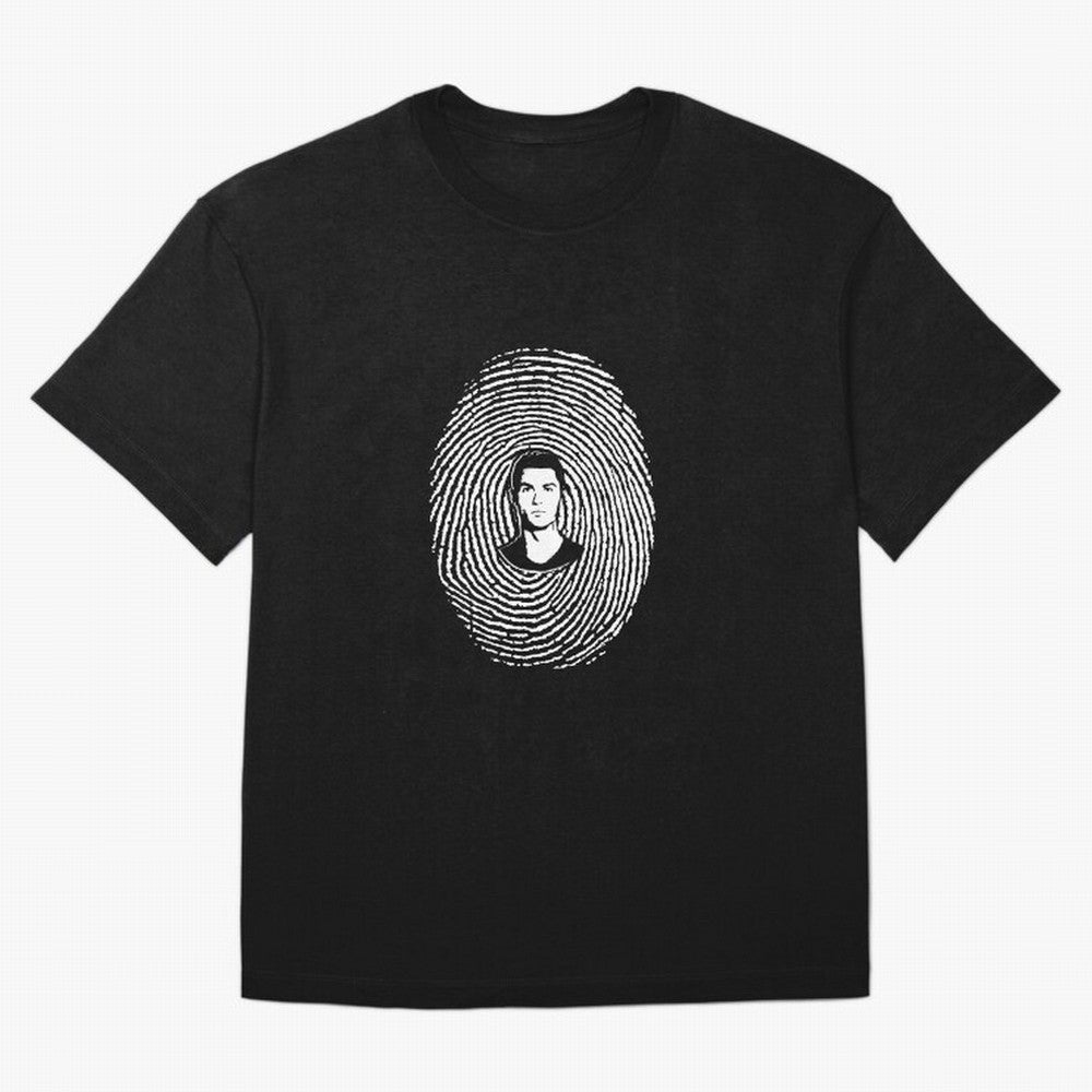 Cristiano Ronaldo fingerprint Oversized T-Shirt Represent FIFA World Cup 2026 USA Canada Mexico for Fans of Haaland and England and Germany, Bringing Football History, Final Match Energy, Crowd Noise and Once in a Lifetime Moments; Perfect for