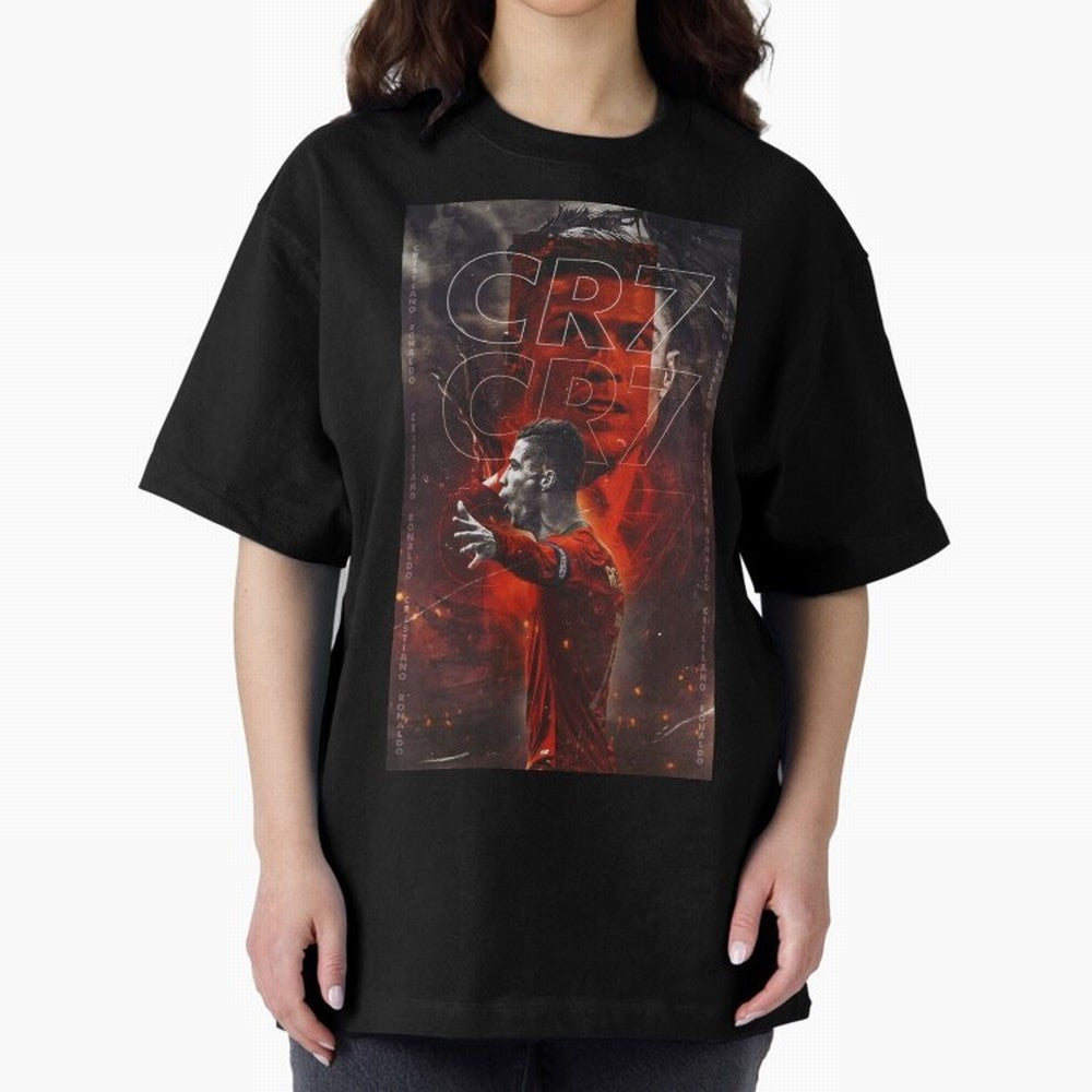 Cristiano Ronaldo Art Oversized T-Shirt Bring Legendary Rivalry Energy to the FIFA World Cup 2026 USA Canada Mexico Journey through CR7 Highlights, Brazil, Portugal and Argentina Pride, Goal Celebration Energy, Supporter Heritage, Football Icons