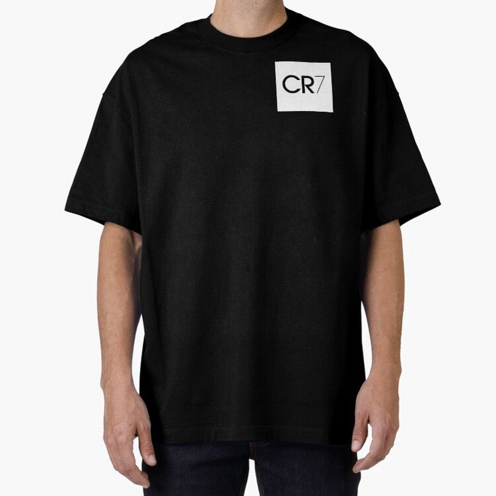 CR7 Logo Oversized T-Shirt Stand with FIFA World Cup 2026 USA Canada Mexico for Fans of Messi, CR7 and Mbappe and England, France and Netherlands, Bringing Match Day Excitement, Supporter Culture, Golden Goals and Global Football Passion; Perfect