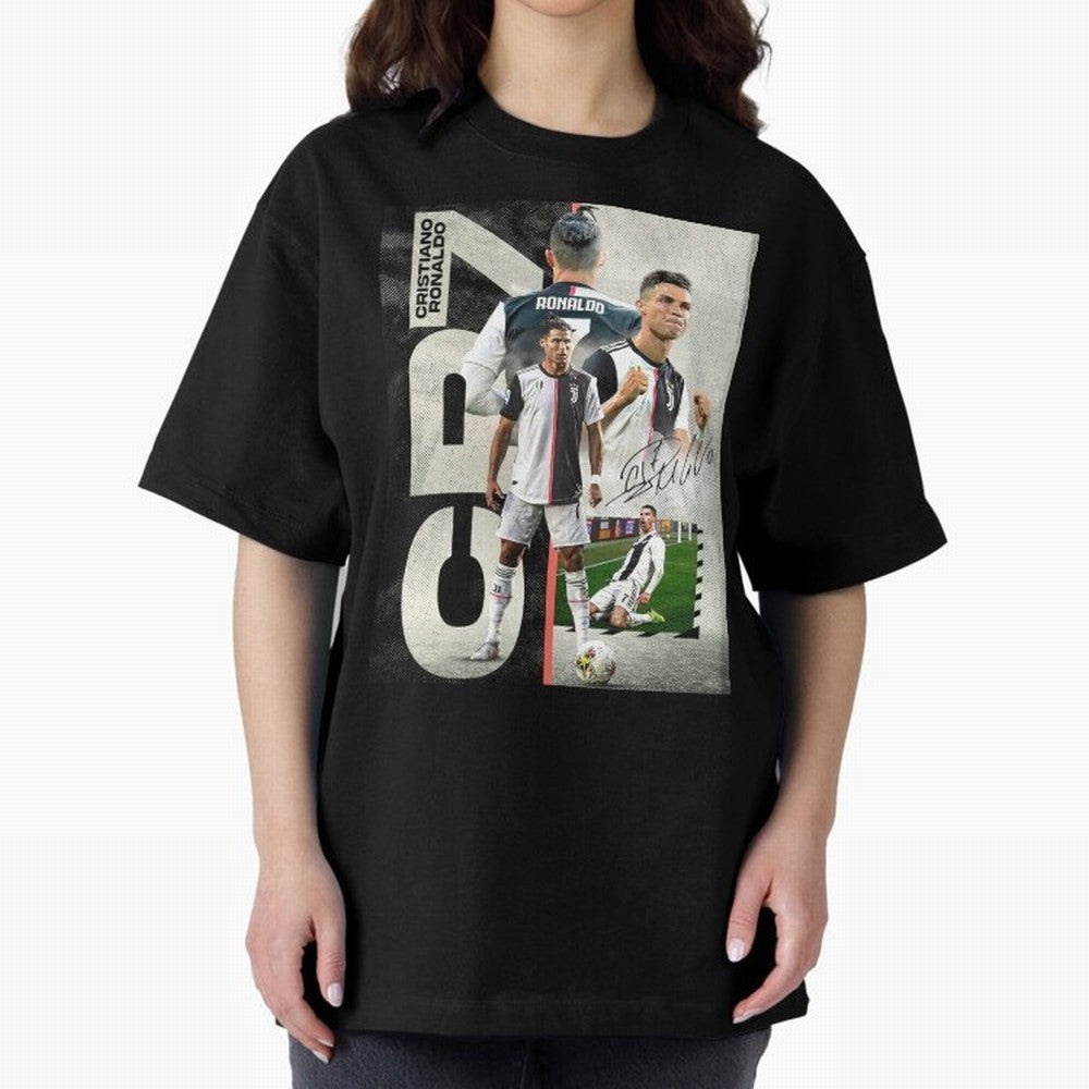 Cristiano Ronaldo Goals in Juventus special design ,Ronaldo Gift Idea, Ronaldo Footballer , Football Oversized T-Shirt Represent the Passion of the FIFA World Cup 2026 Group Stage Journey through Messi, CR7 and Mbappe Highlights, England and