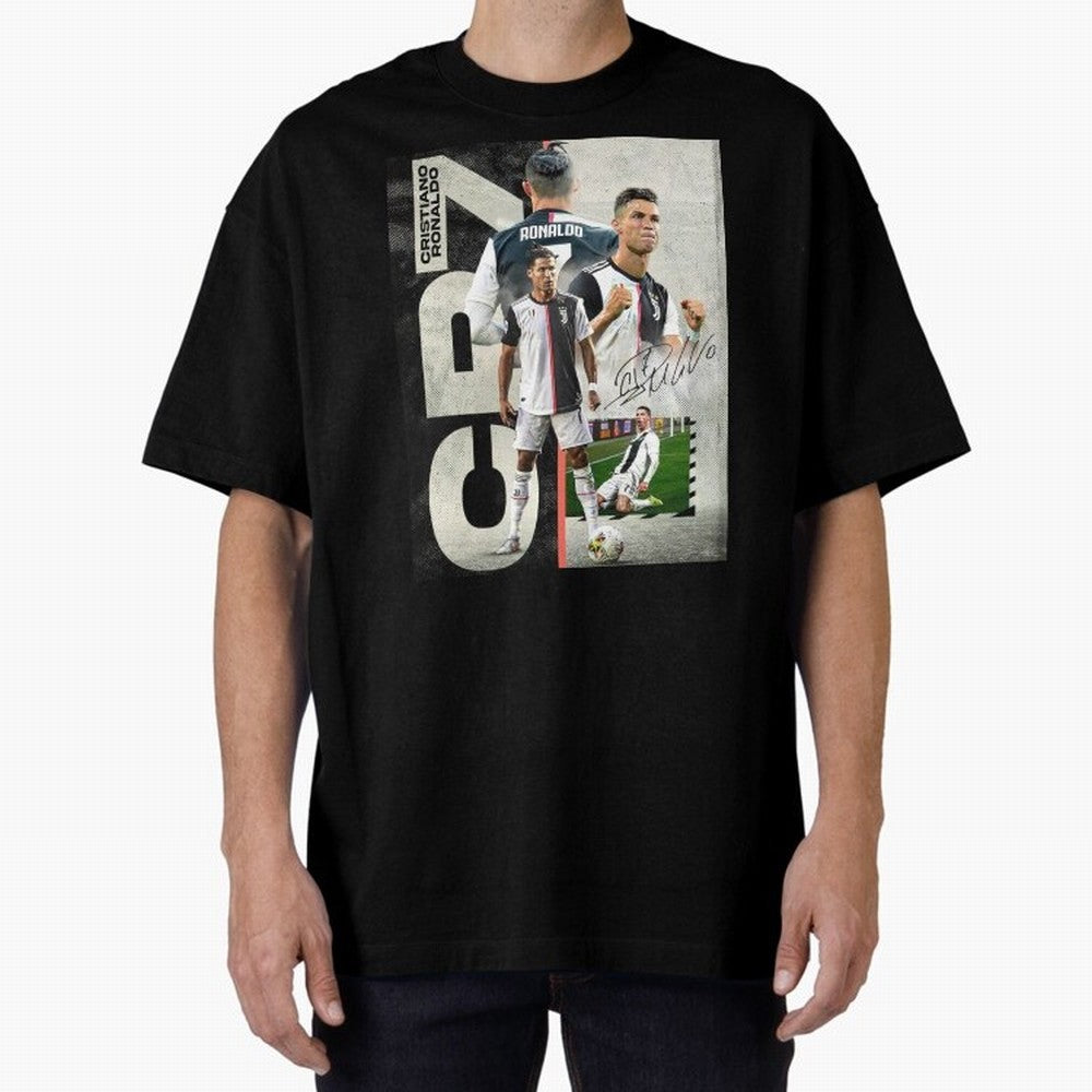 Cristiano Ronaldo Goals in Juventus special design ,Ronaldo Gift Idea, Ronaldo Footballer , Football Oversized T-Shirt Represent the Passion of the FIFA World Cup 2026 Group Stage Journey through Messi, CR7 and Mbappe Highlights, England and