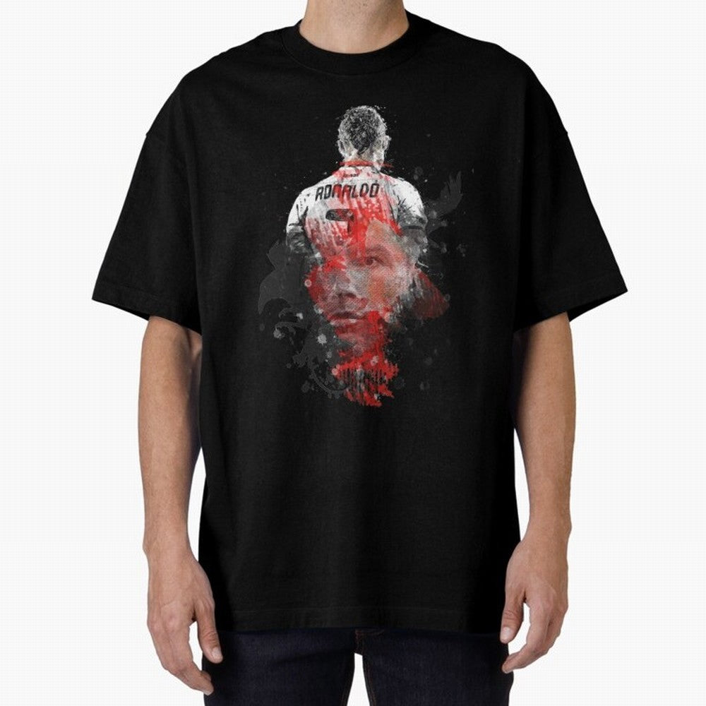 Cristiano Ronaldo Cristiano Ronaldo Oversized T-Shirt Celebrate Classic Football Spirit in Match Day Hype around FIFA World Cup 2026, Haaland, Argentina, France and Brazil, Vintage Soccer Flavor, Modern Football Stars, National Flags and Final