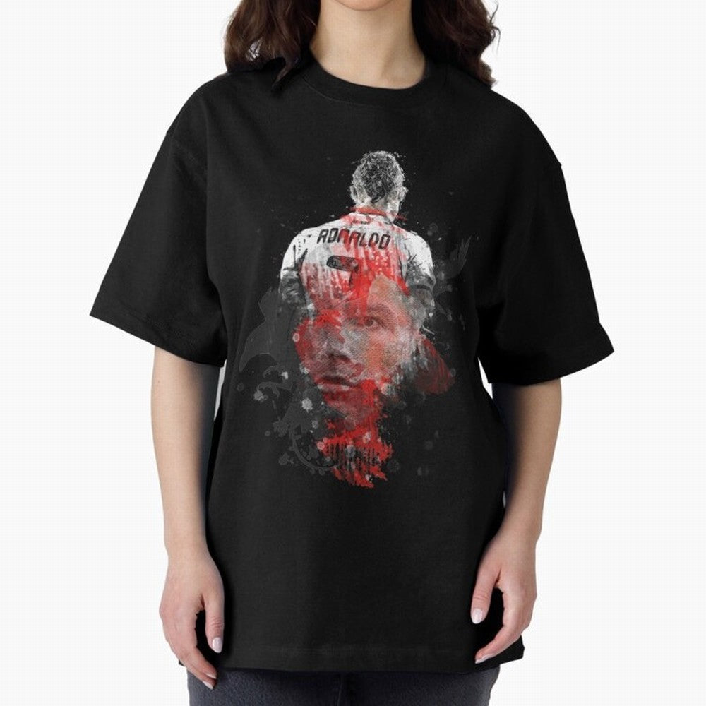 Cristiano Ronaldo Cristiano Ronaldo Oversized T-Shirt Celebrate Classic Football Spirit in Match Day Hype around FIFA World Cup 2026, Haaland, Argentina, France and Brazil, Vintage Soccer Flavor, Modern Football Stars, National Flags and Final