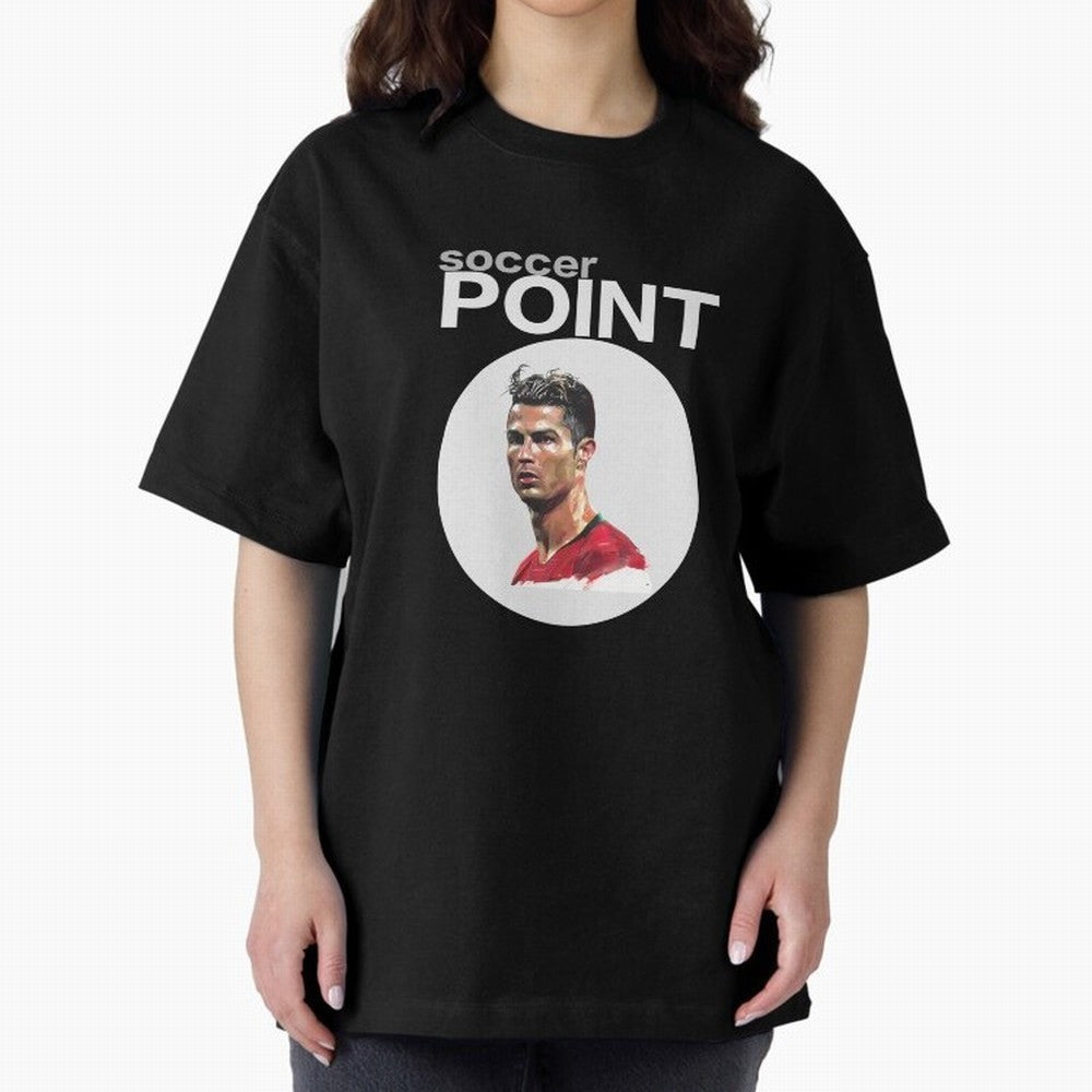 soccer POINT Oversized T-Shirt Show Match Day Excitement for the FIFA World Cup 2026 Journey through Haaland and Mbappe Highlights, Spain and Netherlands Pride, Stadium Memories, Football Loyalty, International Chants and Championship Tradition;