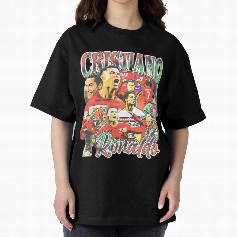 Cristiano Ronaldo Graphic Shirt Oversized T-Shirt Bring Trophy Dreams to the FIFA World Cup 2026 USA Canada Mexico Journey through Haaland Highlights, Portugal Pride, Stadium Memories, Football Loyalty, International Chants and Championship