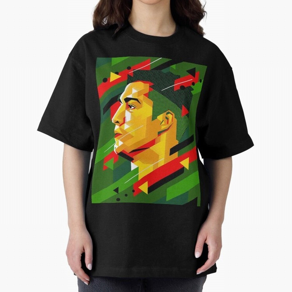 Cristiano Ronaldo Oversized T-Shirt Celebrate Classic Football Spirit in Global Football Passion for FIFA World Cup 2026, Featuring Messi, Spain and Netherlands, Classic Soccer Heritage, Championship Pressure, Fan Loyalty and International Pride;