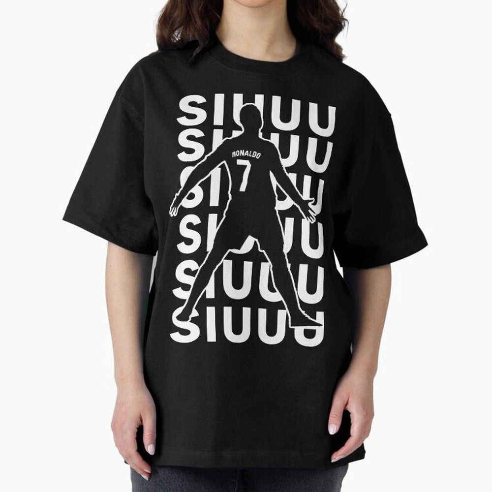 siuuu ronaldo Cristiano CR7 memes MUFC Oversized T-Shirt Support Iconic Players in Global Football Passion for FIFA World Cup 2026, with Mbappe and Neymar, Portugal, Spain and Germany, Game Day Rituals, Football Legends, Country Pride and the Road