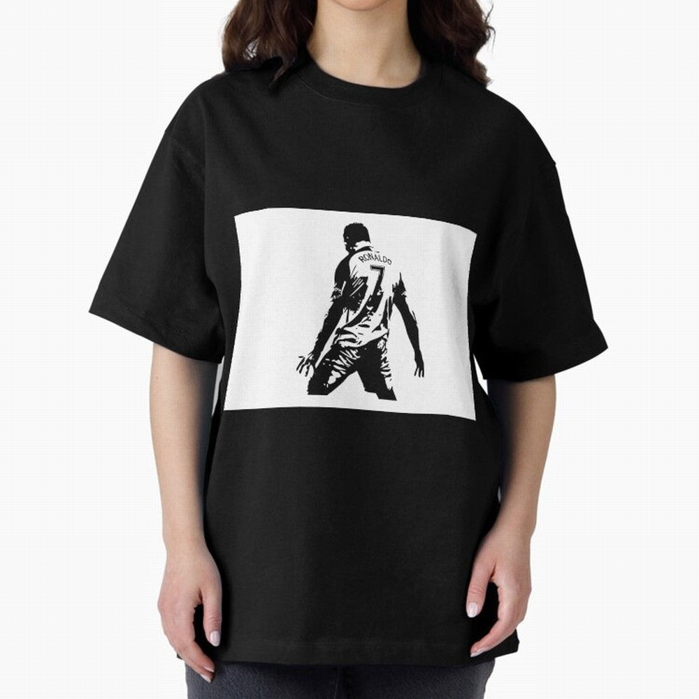 Cristiano Ronaldo Oversized T-Shirt Make Game Day About Match Day Hype around FIFA World Cup 2026 Group Stage, Haaland, Portugal, Spain and Germany, Supporter Pride, Iconic Celebrations, Legendary Names and Global Match Day Energy; Created for
