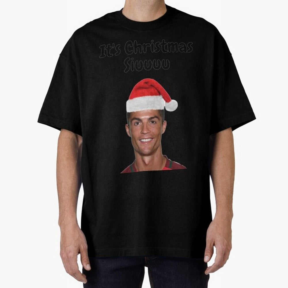 Cristiano Ronaldo Siuuu Funny Christmas Sweater Oversized T-Shirt Bring Global Tournament Vibes to Match Day Hype around FIFA World Cup 2026, CR7 and Messi, Brazil, Match Day Excitement, Supporter Culture, Golden Goals and Global Football Passion;
