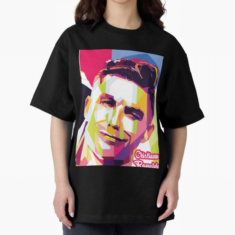 Cristiano Ronaldo Cristiano Ronaldo Oversized T-Shirt Celebrate Soccer Greatness during Match Day Hype around FIFA World Cup 2026 Group Stage, Neymar, Haaland and Cristiano Ronaldo, Portugal, Spain and Germany, Match Day Excitement, Supporter