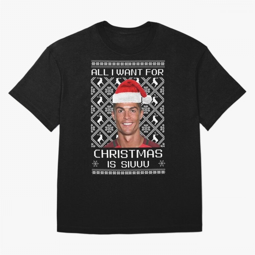 cristiano ronaldo siuuu christmas sweater Oversized T-Shirt Cheer through Every Moment of the FIFA World Cup 2026 USA Canada Mexico Journey through Messi, Neymar and Mbappe Highlights, Germany Pride, Match Day Excitement, Supporter Culture, Golden