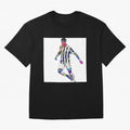 Cristiano Ronaldo art design. Cristiano Ronaldo sketch art Oversized T-Shirt Honor the Football Icons of FIFA World Cup 2026 for Fans of CR7 and Messi and England and Germany, Bringing Fan Favorite Moments, National Team Passion, Big Match Drama