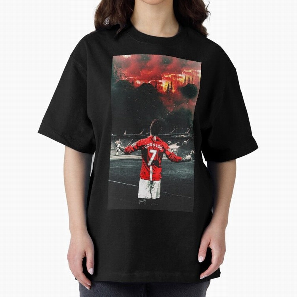 cristiano ronaldo manchester Oversized T-Shirt Embrace FIFA World Cup 2026 USA Canada Mexico for Fans of Haaland and England and Germany, Bringing Match Day Excitement, Supporter Culture, Golden Goals and Global Football Passion; Ideal for Football