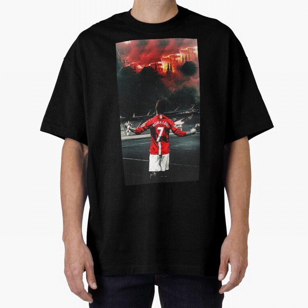 cristiano ronaldo manchester Oversized T-Shirt Embrace FIFA World Cup 2026 USA Canada Mexico for Fans of Haaland and England and Germany, Bringing Match Day Excitement, Supporter Culture, Golden Goals and Global Football Passion; Ideal for Football