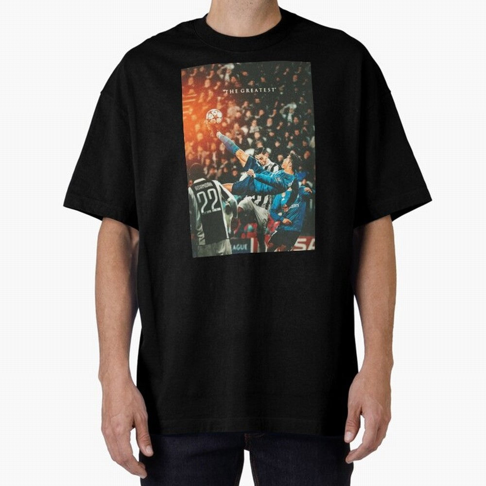 Ronaldo Bicycle Kick Skills Greatest, Ronaldo Gifts, Ronaldo Best Selling , Ronaldo Top Items Poste Oversized T-Shirt Feel International Energy from FIFA World Cup 2026 USA Canada Mexico Inspired by Messi, Germany Energy, Soccer Culture, Superstar