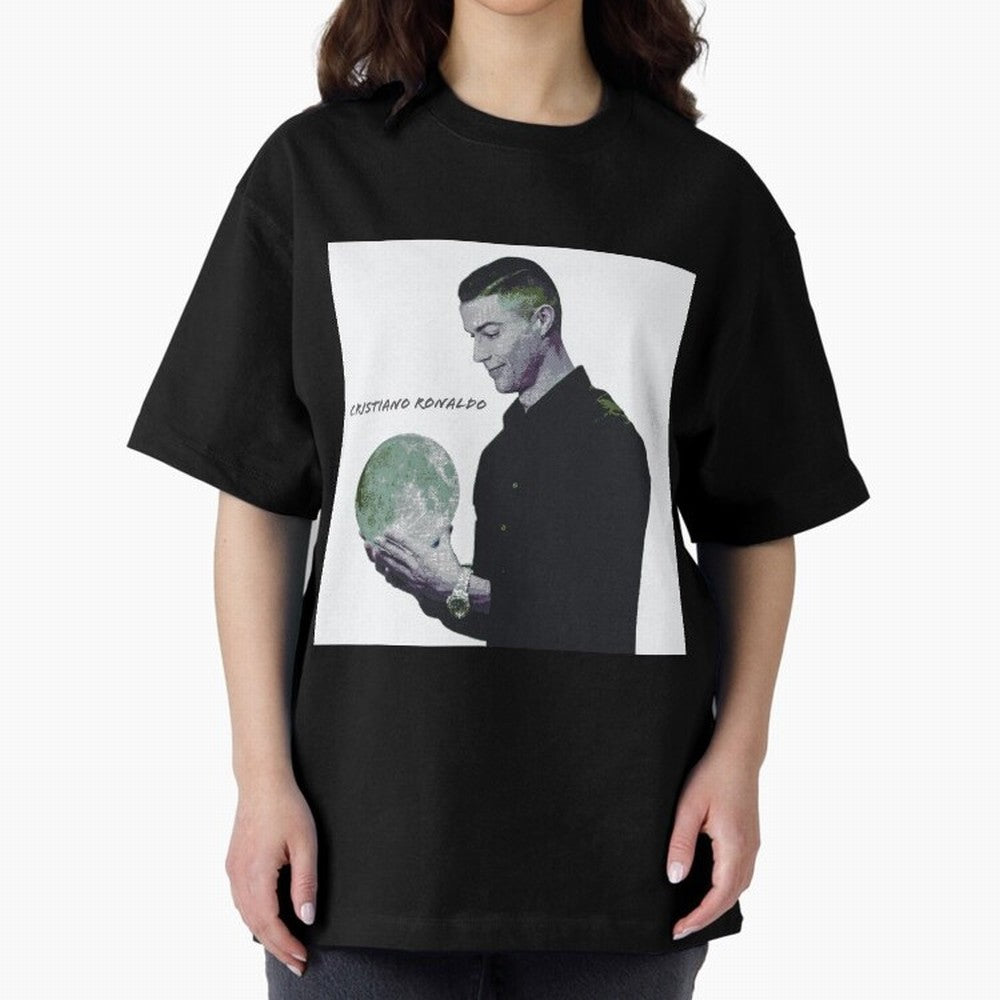 Cristiano Ronaldo art illustration. Cristiano Ronaldo sketch art Oversized T-Shirt Honor the Football Icons of Match Day Hype around FIFA World Cup 2026 Group Stage, Mbappe and Neymar, Brazil, Portugal and Argentina, Goal Celebration Energy,
