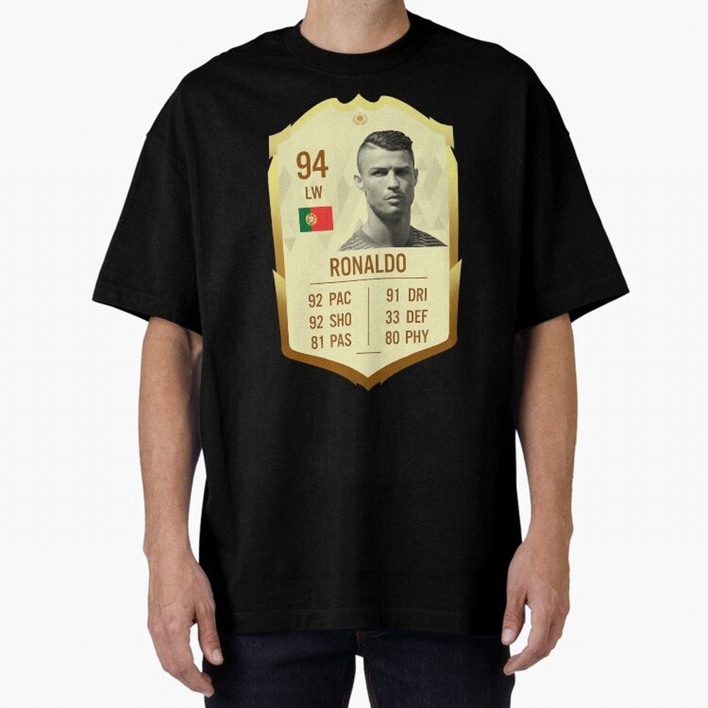 Cristiano Ronaldo Ultimate Card Oversized T-Shirt Fuel FIFA World Cup 2026 Group Stage for Fans of Messi, Neymar and Mbappe and Argentina, Bringing Stadium Chants, National Pride, Trophy Dreams and Unforgettable Football Memories; Created for Match