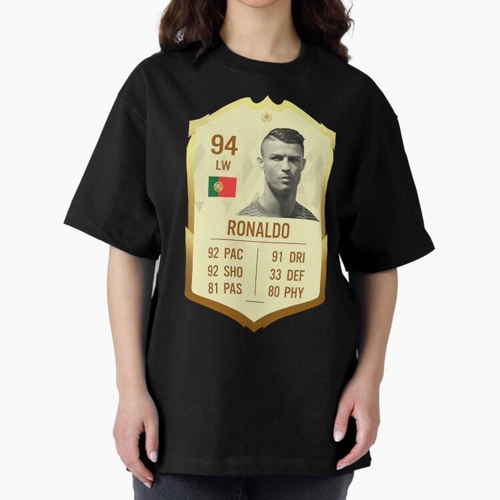 Cristiano Ronaldo Ultimate Card Oversized T-Shirt Fuel FIFA World Cup 2026 Group Stage for Fans of Messi, Neymar and Mbappe and Argentina, Bringing Stadium Chants, National Pride, Trophy Dreams and Unforgettable Football Memories; Created for Match