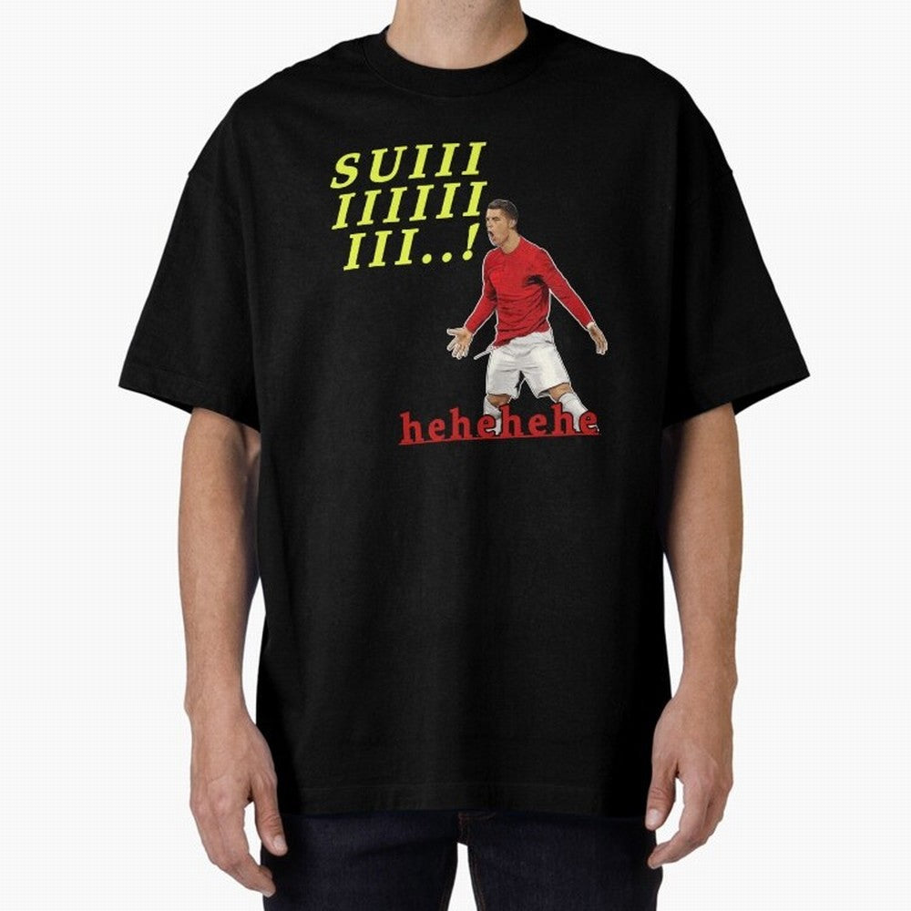 Hehehe suiii !! Cristiano ronaldo goal Oversized T-Shirt Bring FIFA World Cup 2026 USA Canada Mexico Capturing Messi, Argentina, France and Brazil Energy, Football Passion, Legendary Performances, Festival Vibes and Supporter Community; Created for