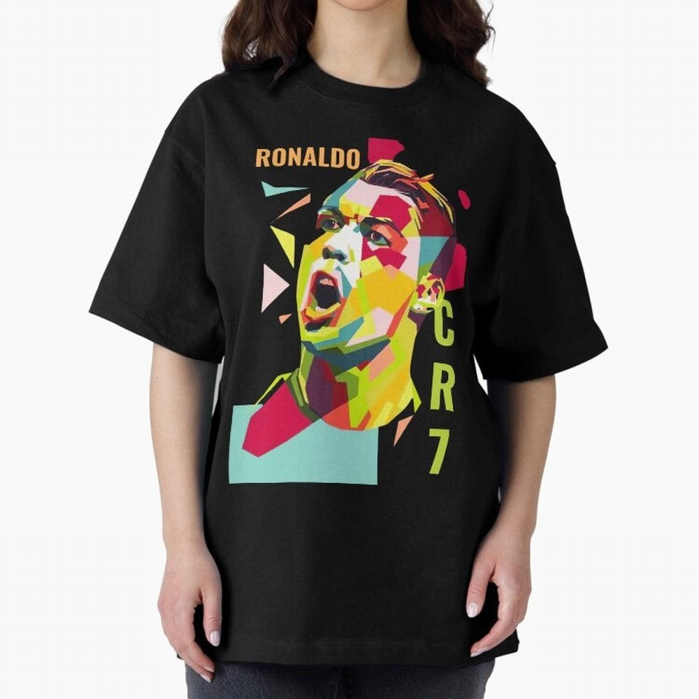 RONALDO CR7 Design Oversized T-Shirt Show Up for the Glory of FIFA World Cup 2026 Group Stage for Fans of Mbappe and France, Bringing Champion Mindset, Group Stage Buzz, Knockout Tension and Passionate Fan Culture; Ideal for Fans Who Follow Messi,