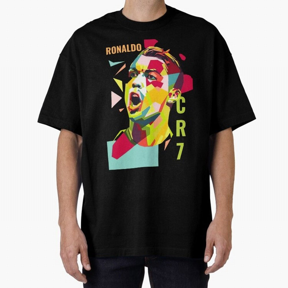 RONALDO CR7 Design Oversized T-Shirt Show Up for the Glory of FIFA World Cup 2026 Group Stage for Fans of Mbappe and France, Bringing Champion Mindset, Group Stage Buzz, Knockout Tension and Passionate Fan Culture; Ideal for Fans Who Follow Messi,
