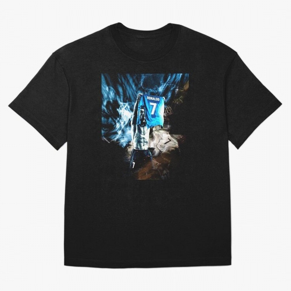Cristiano Ronaldo Graphic Oversized T-Shirt Show Your Stadium Side during Global Football Passion for FIFA World Cup 2026 Group Stage, Centered on Neymar, Haaland and Cristiano Ronaldo, Netherlands, Supporter Pride, Iconic Celebrations, Legendary