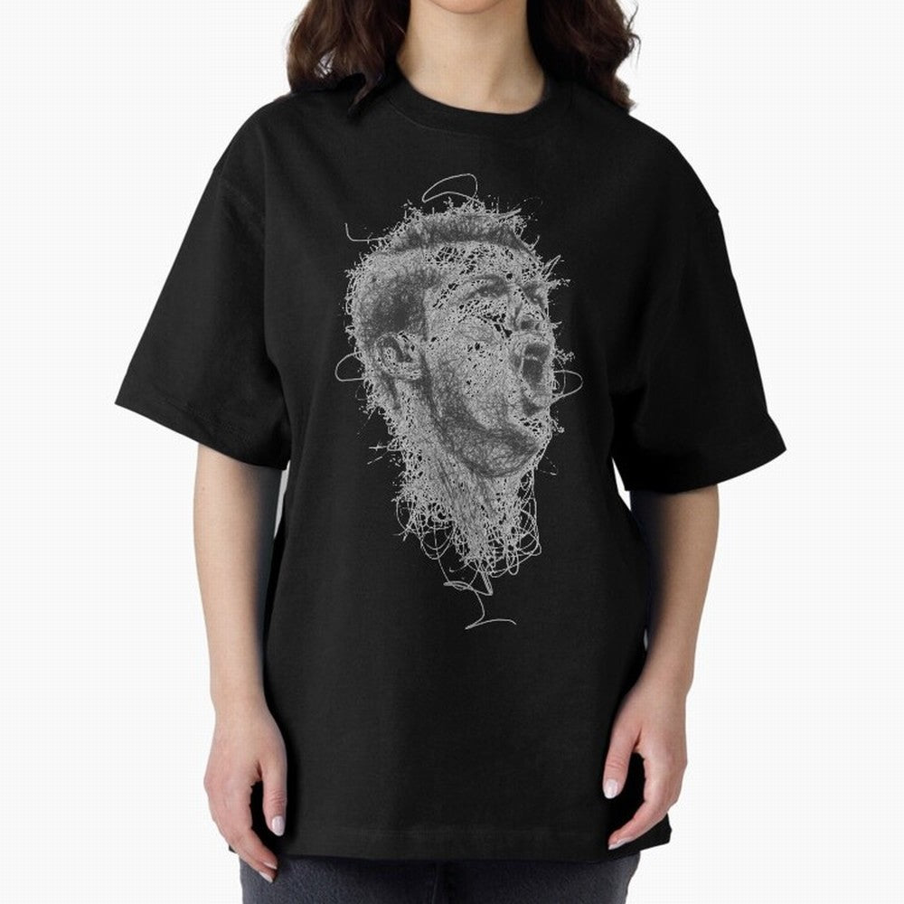 Painting Ronaldo Art Oversized T-Shirt Show Championship Spirit for FIFA World Cup 2026 Inspired by Mbappe, Portugal Energy, Fan Favorite Moments, National Team Passion, Big Match Drama and Soccer History; Created for Match Day Parties, Soccer
