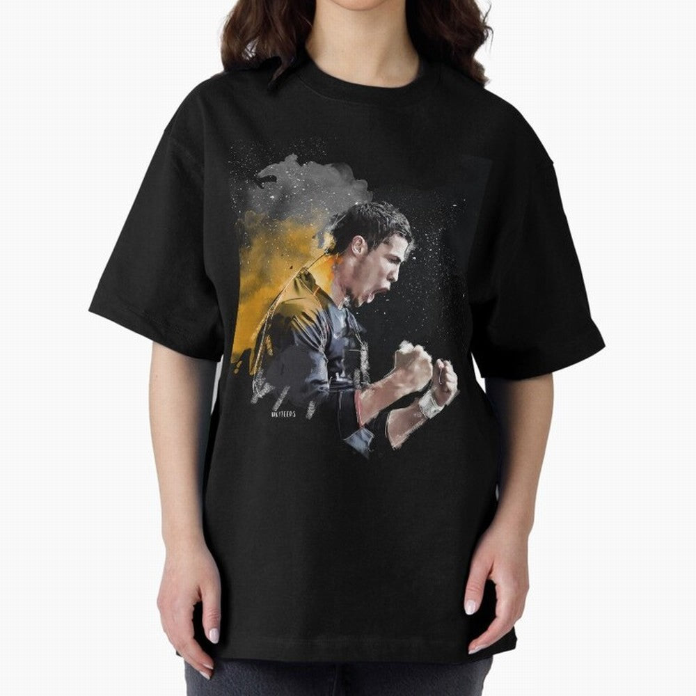 CRISTIANO RONALDO PAINTING Oversized T-Shirt Honor Champions and Dreams in FIFA World Cup 2026 Spirit, Built around England, France and Netherlands, CR7 and Messi, Stadium Chants, National Pride, Trophy Dreams and Unforgettable Football Memories;