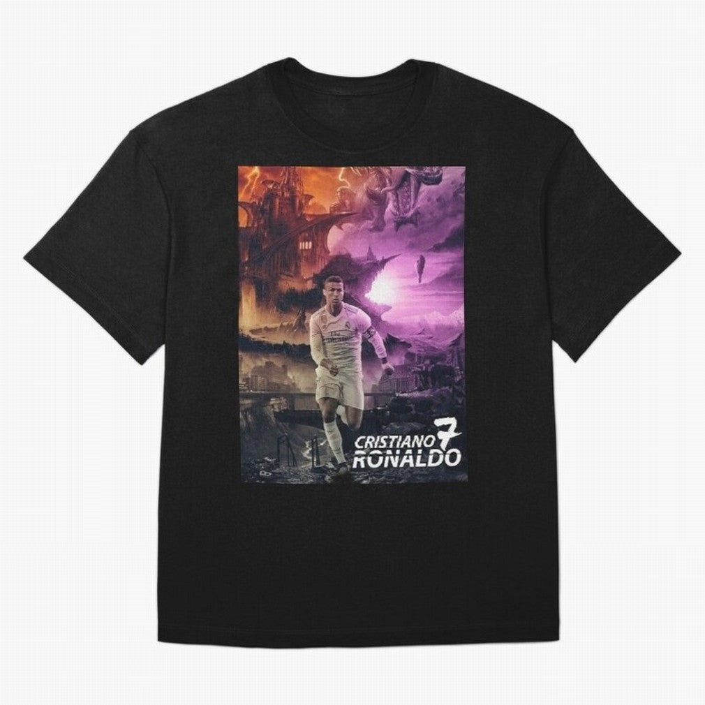 Cristiano Ronaldo | CR7 Design Oversized T-Shirt Join FIFA World Cup 2026 USA Canada Mexico for Fans of CR7 and Argentina, France and Brazil, Bringing Stadium Memories, Football Loyalty, International Chants and Championship Tradition; Perfect for