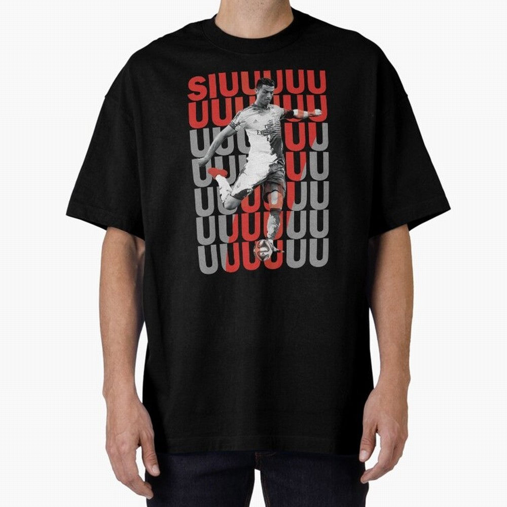 Siuuuuuu Cristiano Ronaldo Oversized T-Shirt Build FIFA World Cup 2026 Group Stage Spirit, Connected to France and Portugal, CR7, Football Festival Excitement, Trophy Ambitions, Country Rivalries and Star Player Buzz; Ideal for Fans Who Follow