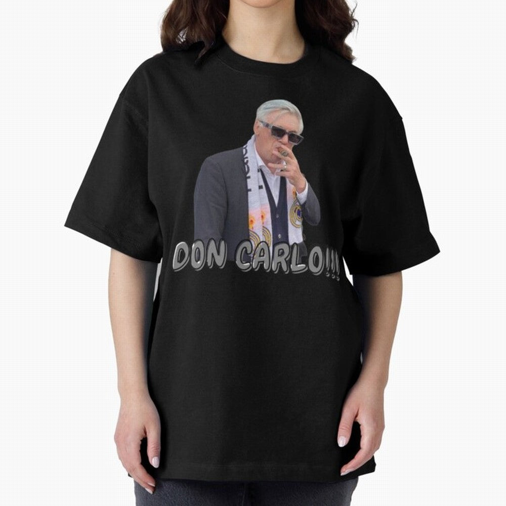 Don Carlo Ancelotti Oversized T-Shirt Bring FIFA World Cup 2026 with Cristiano Ronaldo, England Energy, Worldwide Fan Energy, Dramatic Goals, Stadium Lights and Championship Celebrations; Great for Watch Parties, Sports Bars, Family Nights, Fan