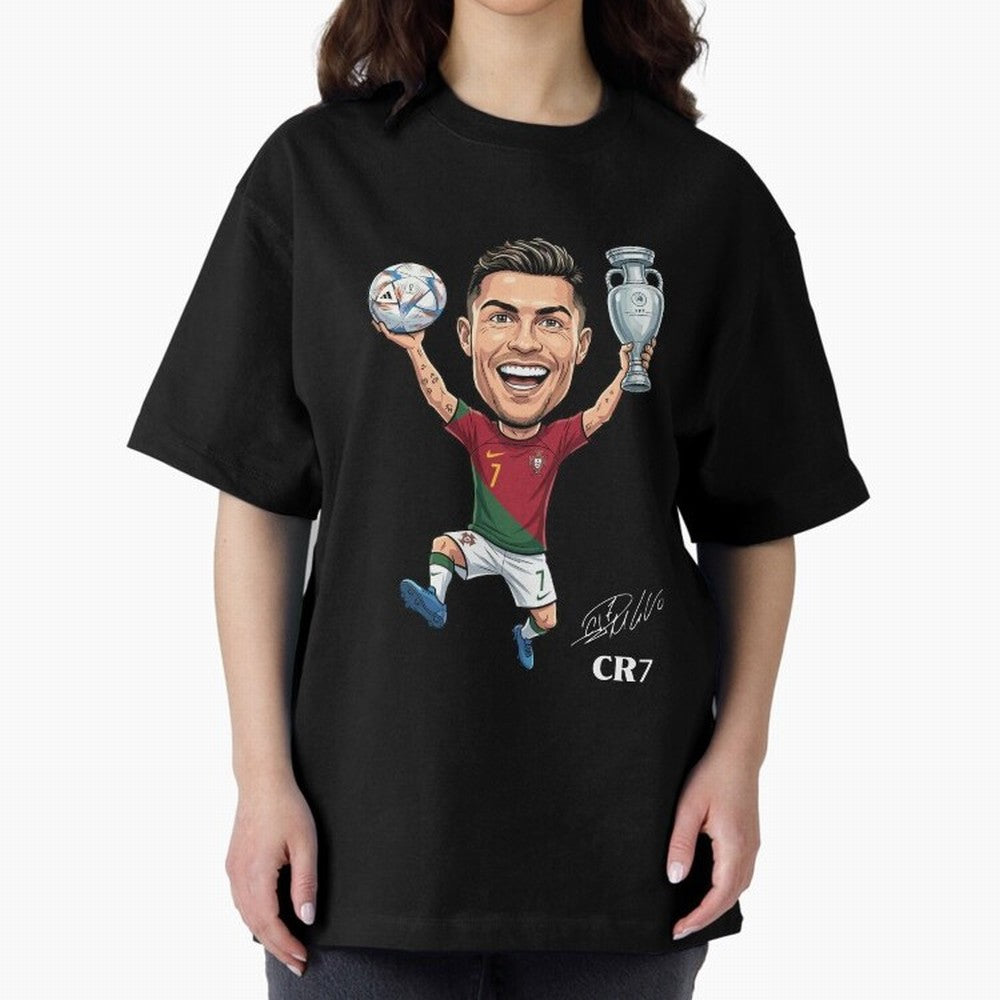 Cristiano Ronaldo Campion Oversized T-Shirt Bring Retro Soccer Energy to FIFA World Cup 2026 Group Stage Filled with Cristiano Ronaldo, Haaland and CR7, England, France and Netherlands Energy, Football Festival Excitement, Trophy Ambitions, Country